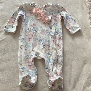 🍊5/$25 Nicole Miller Pink and Blue Floral Kids Footie size 6-9m